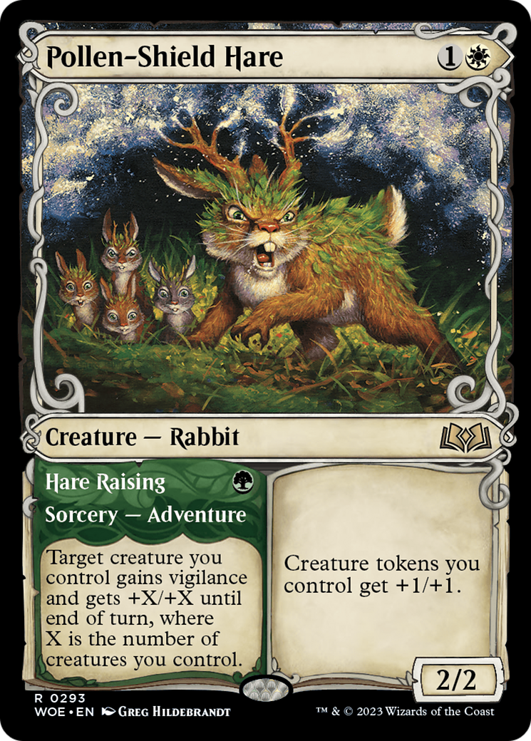 Image of Pollen-Shield Hare // Hare Raising (Showcase) [Wilds of Eldraine]