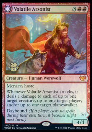 Image of Volatile Arsonist // Dire-Strain Anarchist [Innistrad: Crimson Vow Prerelease Promos]