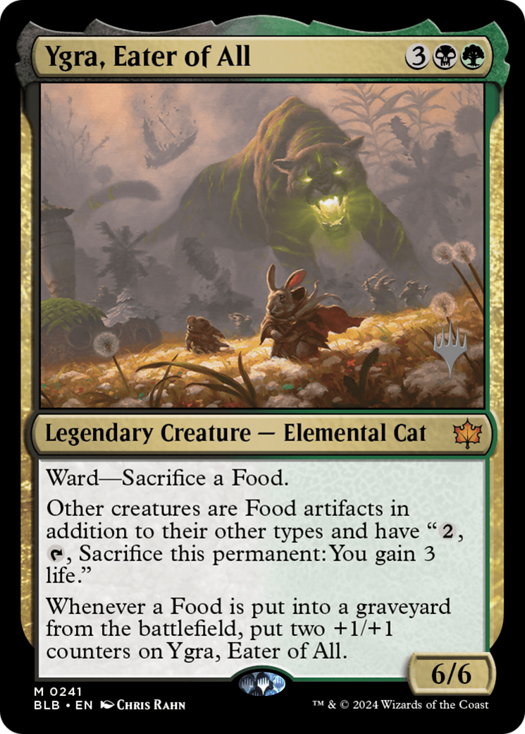Image of Ygra, Eater of All (Promo Pack) [Bloomburrow Promos]