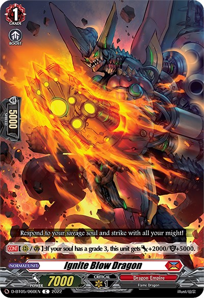 Image of Ignite Blow Dragon (D-BT05/060EN) [Triumphant Return of the Brave Heroes]