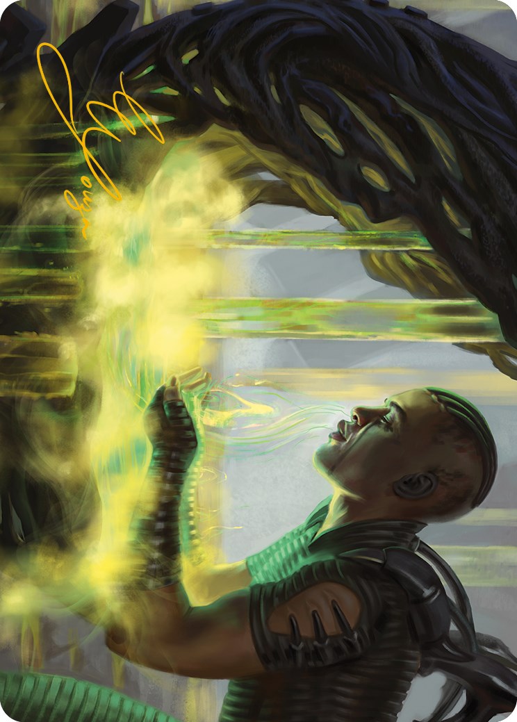 Image of Necrogen Communion Art Card (Gold-Stamped Signature) [Phyrexia: All Will Be One Art Series]