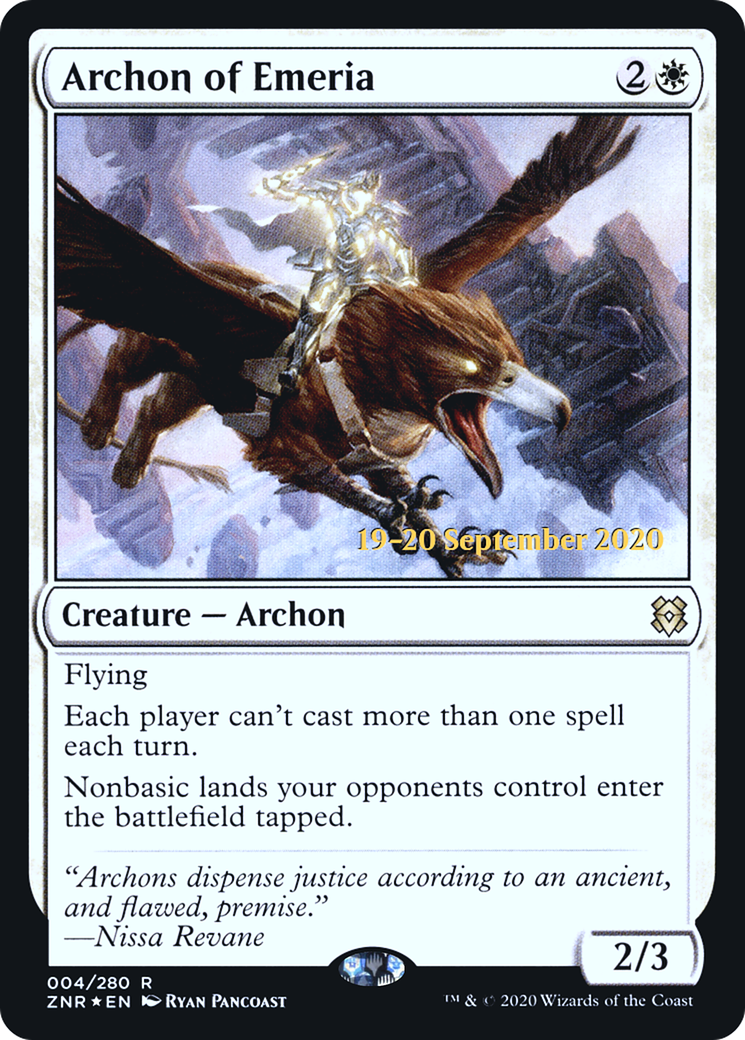 Image of Archon of Emeria [Zendikar Rising Prerelease Promos]