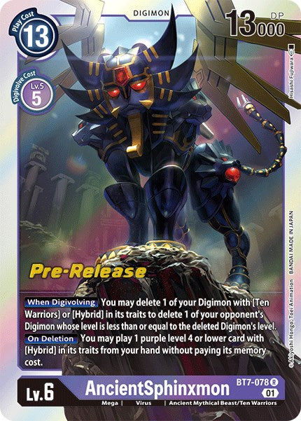 Image of AncientSphinxmon [BT7-078] [Next Adventure Pre-Release Cards]