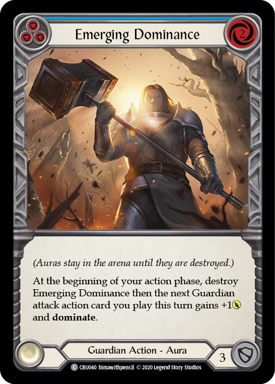 Image of Emerging Dominance (Blue) [CRU040] (Crucible of War)  1st Edition Rainbow Foil