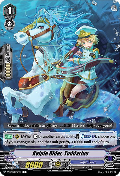 Image of Kelpie Rider, Toddarius (V-BT11/074EN) [Storm of the Blue Cavalry]