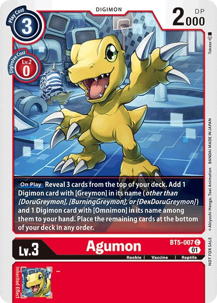 Image of Agumon [BT5-007] (Tamer Party Vol. 4 Promo) [Battle of Omni]