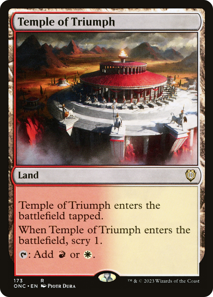 Image of Temple of Triumph [Phyrexia: All Will Be One Commander]