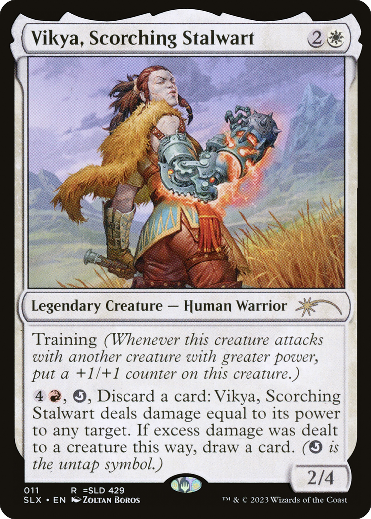 Image of Vikya, Scorching Stalwart [Secret Lair: Universes Within]