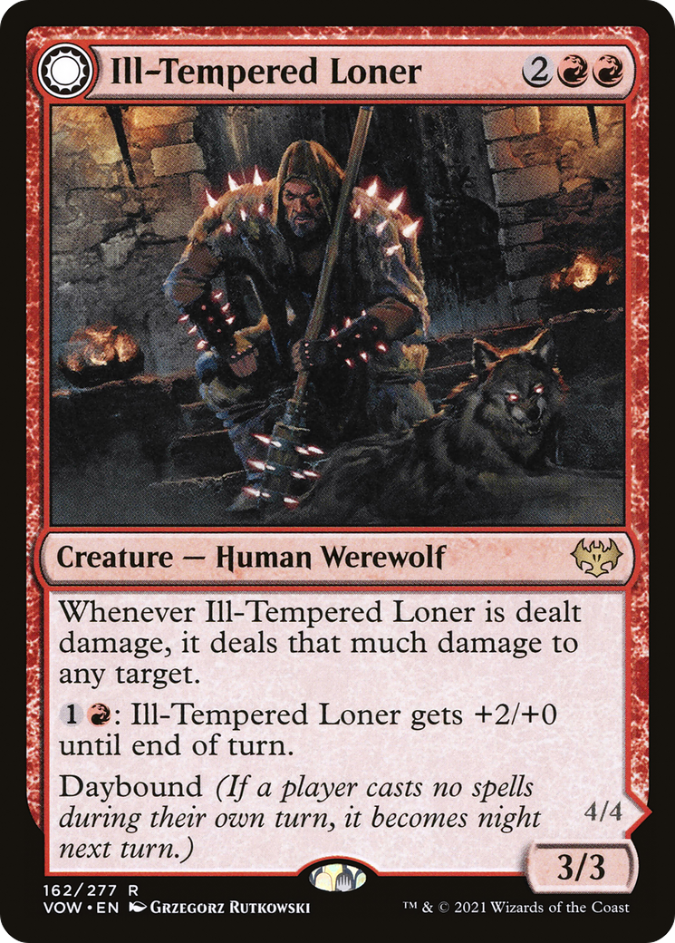 Image of Ill-Tempered Loner // Howlpack Avenger [Innistrad: Crimson Vow]