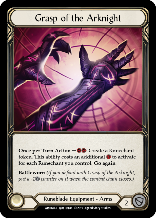 Image of Grasp of the Arknight [ARC078-L] (Arcane Rising)  1st Edition Cold Foil