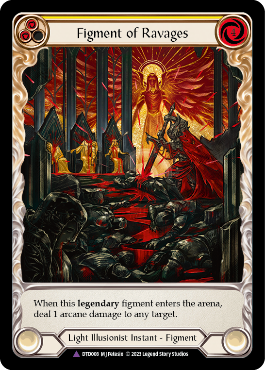 Image of Figment of Ravages // Sekem, Archangel of Ravages (Marvel) [DTD008] (Dusk Till Dawn)  Cold Foil