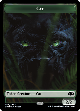 Image of Elephant // Cat (008) Double-Sided Token [Dominaria Remastered Tokens]