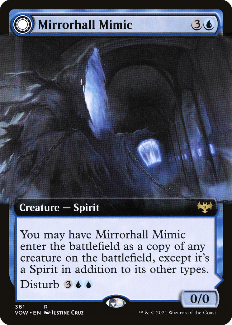 Image of Mirrorhall Mimic // Ghastly Mimicry (Extended Art) [Innistrad: Crimson Vow]