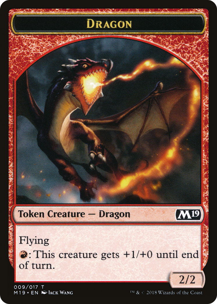 Image of Dragon Token (009/017) [Core Set 2019 Tokens]