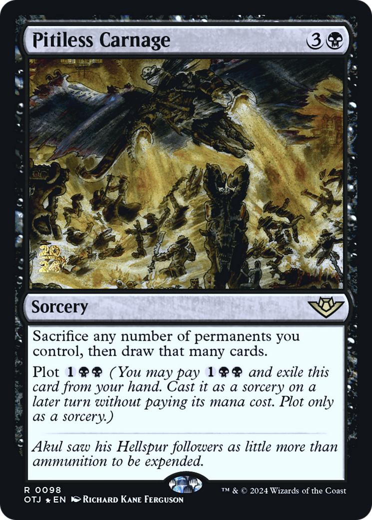 Image of Pitiless Carnage [Outlaws of Thunder Junction Prerelease Promos]
