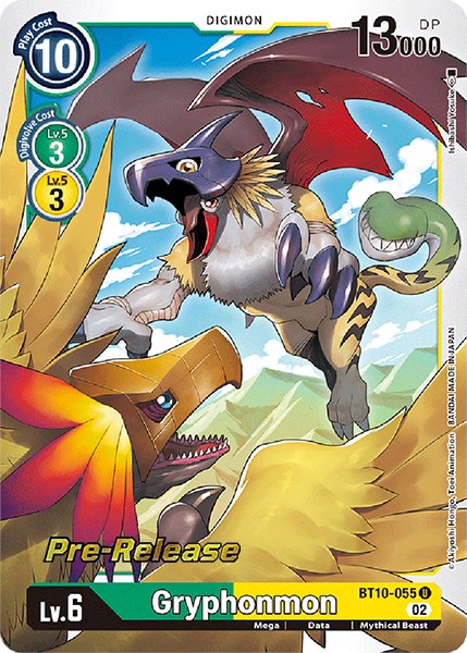 Image of Gryphonmon [BT10-055] [Xros Encounter Pre-Release Cards]