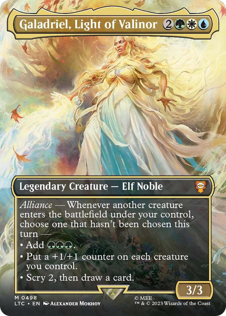 Image of Galadriel, Light of Valinor (Borderless) [The Lord of the Rings: Tales of Middle-Earth Commander]