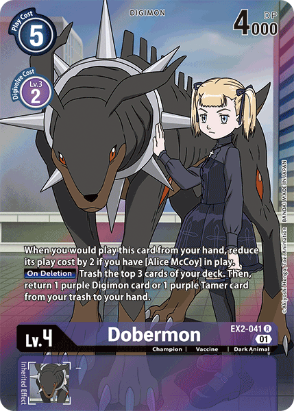 Image of Dobermon [EX2-041] (Alternate Art) [Digital Hazard]
