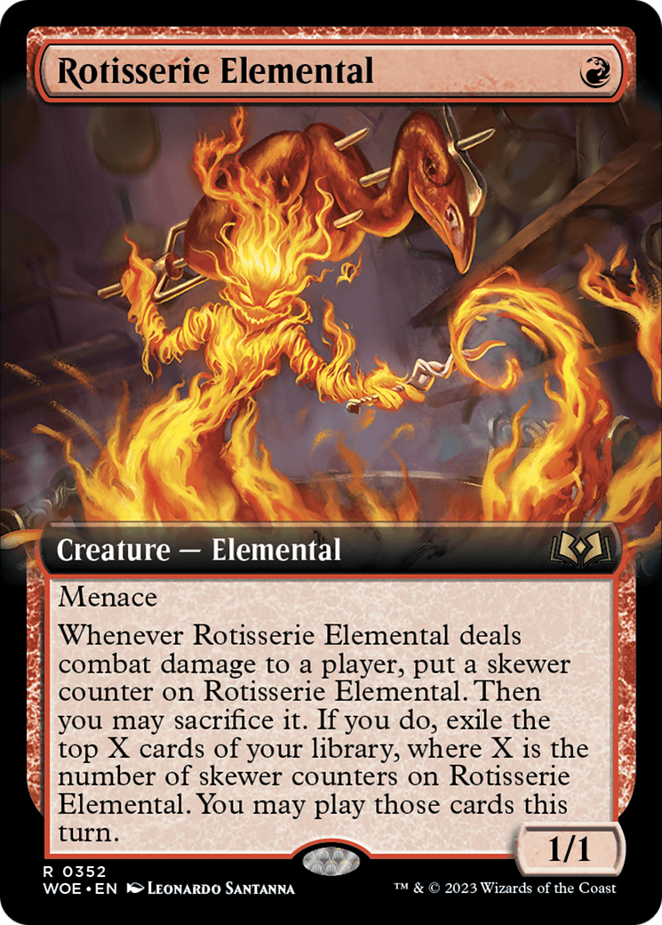 Image of Rotisserie Elemental (Extended Art) [Wilds of Eldraine]