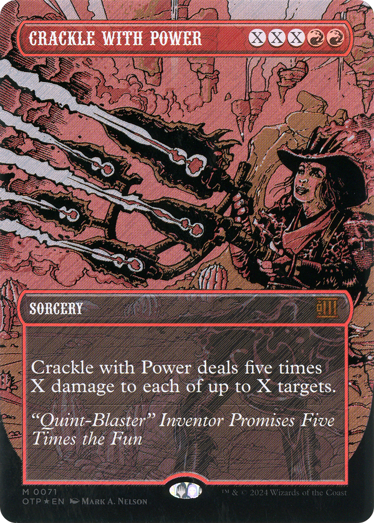 Image of Crackle with Power (Textured Foil) [Outlaws of Thunder Junction: Breaking News]