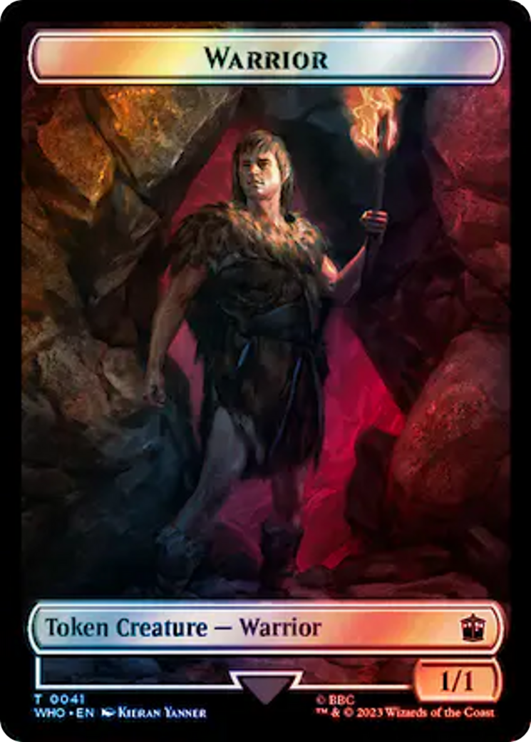 Image of Warrior // Treasure (0061) Double-Sided Token (Surge Foil) [Doctor Who Tokens]