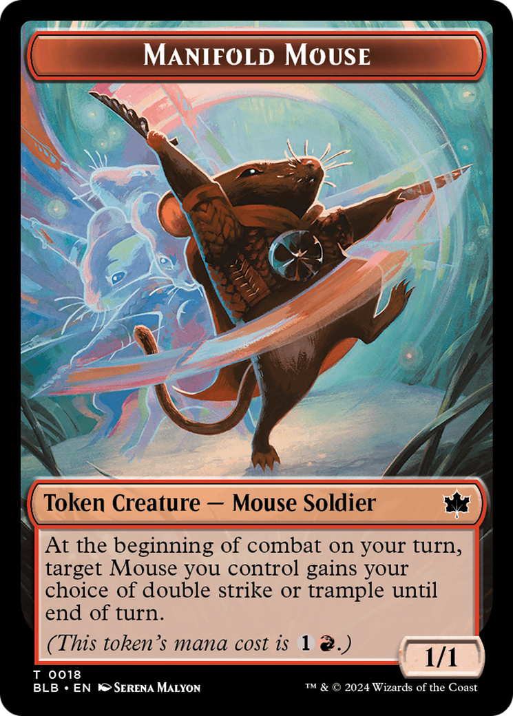 Image of Manifold Mouse Token [Bloomburrow Tokens]