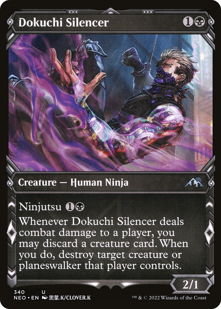 Image of Dokuchi Silencer (Showcase Ninja) [Kamigawa: Neon Dynasty]