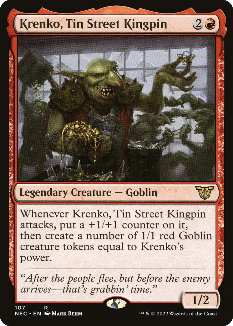 Image of Krenko, Tin Street Kingpin [Kamigawa: Neon Dynasty Commander]