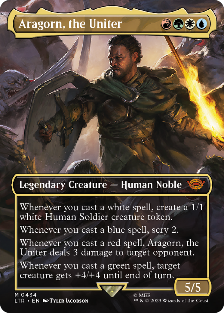 Image of Aragorn, the Uniter (Borderless Alternate Art) [The Lord of the Rings: Tales of Middle-Earth]