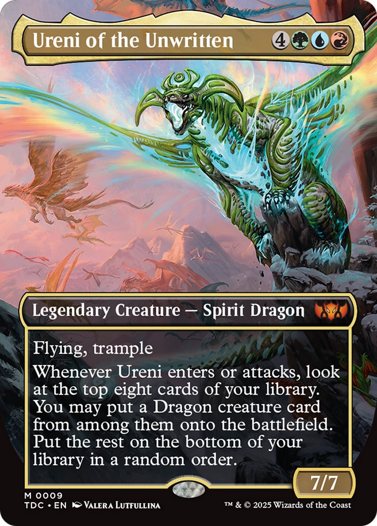 Image of Ureni of the Unwritten (Borderless) [Tarkir: Dragonstorm Commander]