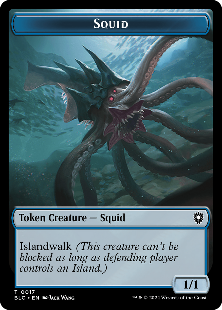 Image of Steelburr Champion // Squid Double-Sided Token [Bloomburrow Commander Tokens]