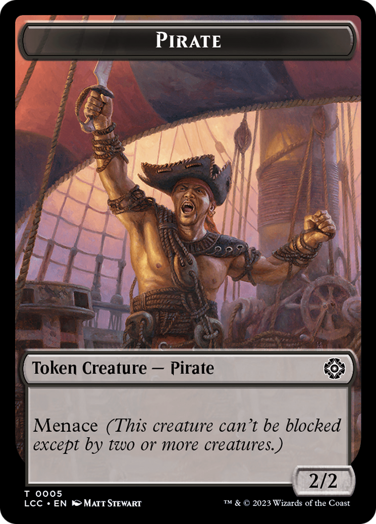 Image of The Monarch // Pirate Double-Sided Token [The Lost Caverns of Ixalan Commander Tokens]