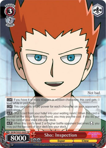 Sho: Inspection (MOB/SX02-049S SR) [Mob Psycho 100]