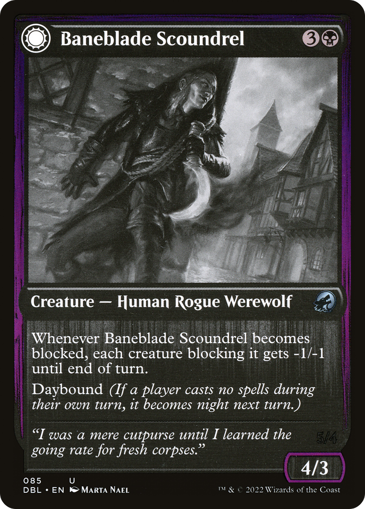 Image of Baneblade Scoundrel // Baneclaw Marauder [Innistrad: Double Feature]