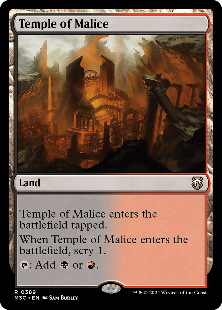 Image of Temple of Malice (Ripple Foil) [Modern Horizons 3 Commander]