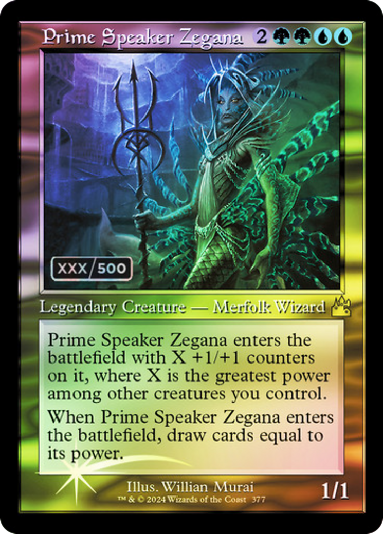 Image of Prime Speaker Zegana (Retro) (Serialized) [Ravnica Remastered]