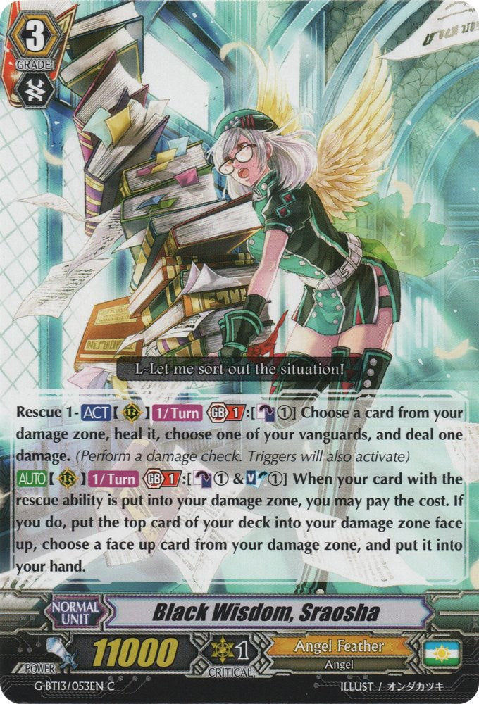 Image of Black Wisdom, Sraosha (G-BT13/053EN) [Ultimate Stride]
