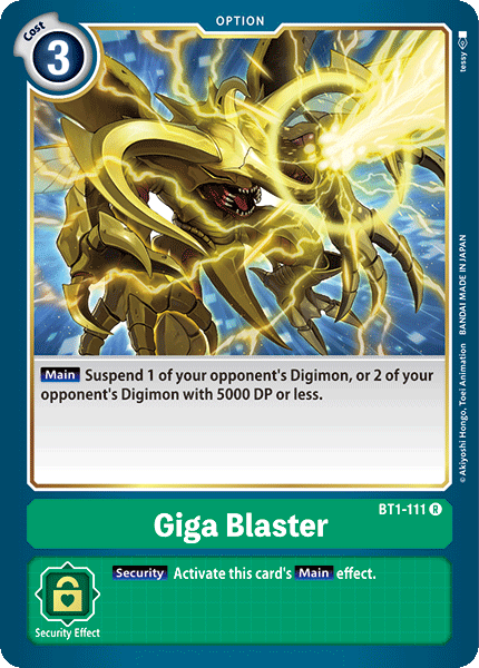 Image of Giga Blaster [BT1-111] [Release Special Booster Ver.1.0]