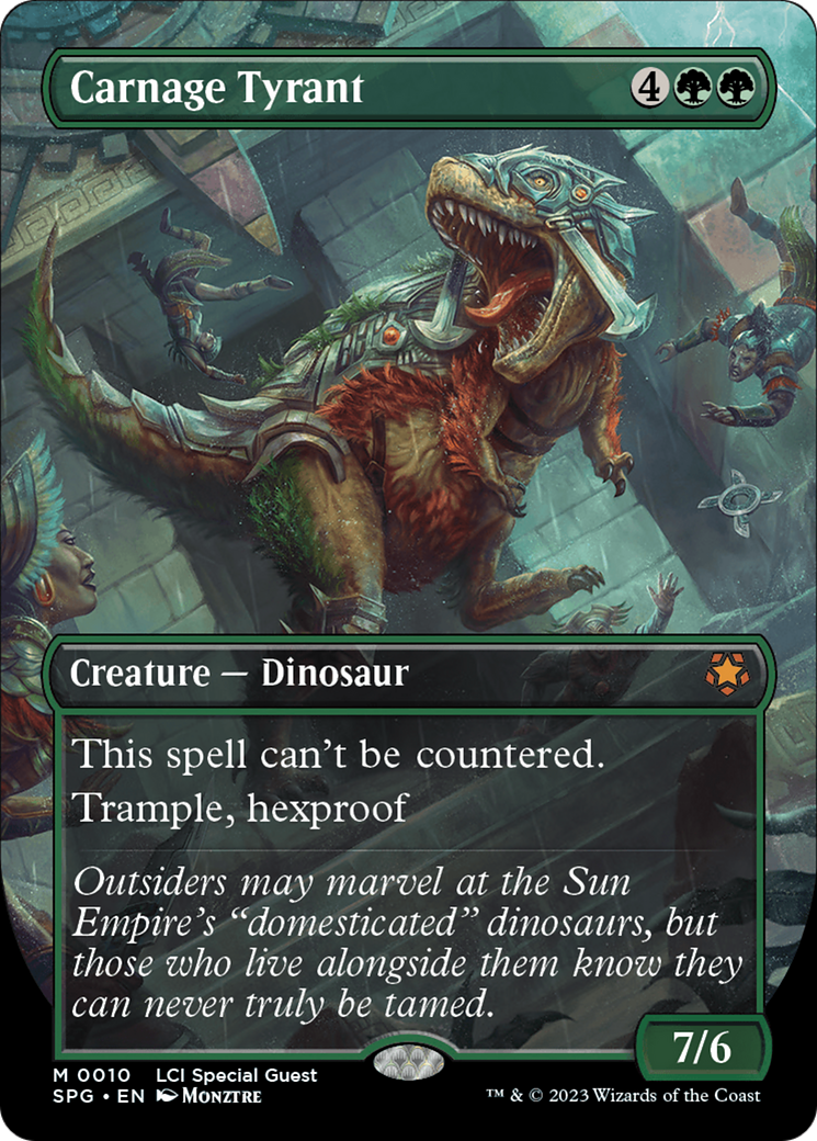 Image of Carnage Tyrant (Borderless) [The Lost Caverns of Ixalan Special Guests]