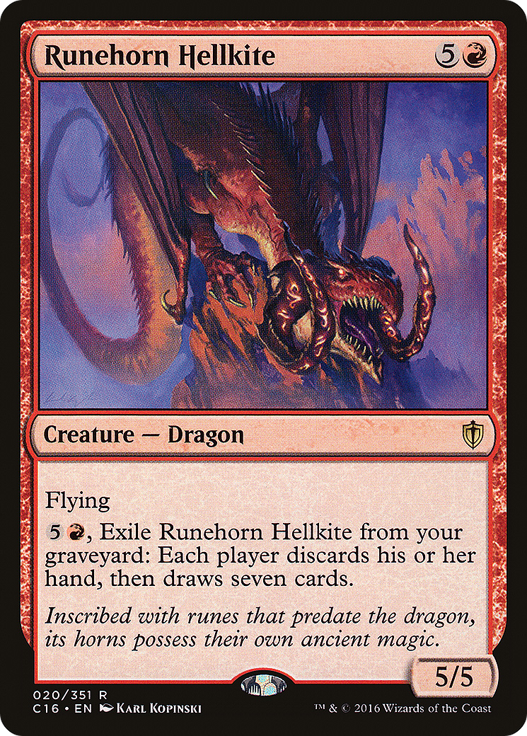 Image of Runehorn Hellkite [Commander 2016]