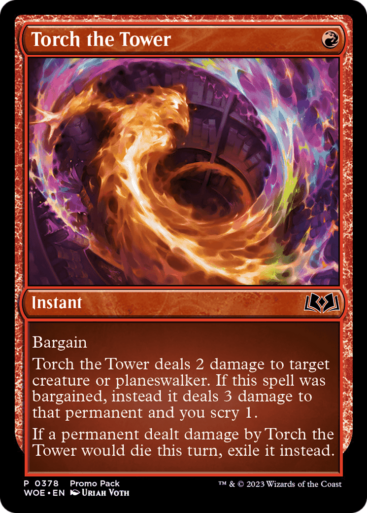 Image of Torch the Tower (Promo Pack) [Wilds of Eldraine Promos]