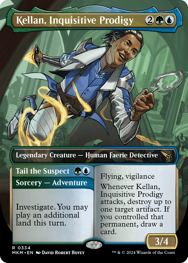 Image of Kellan, Inquisitive Prodigy // Tail the Suspect (Borderless) [Murders at Karlov Manor]