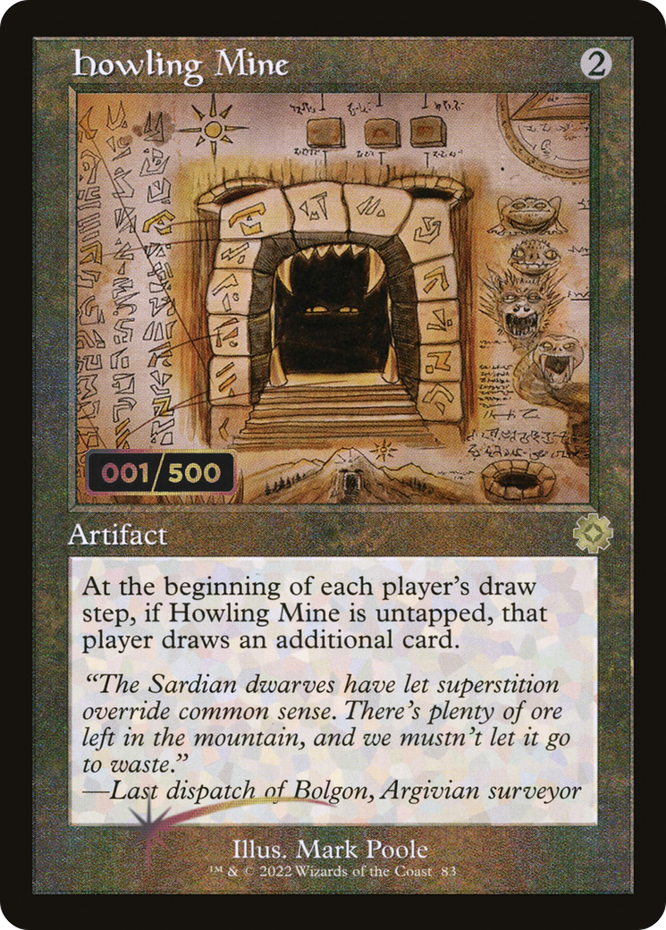 Image of Howling Mine (Retro Schematic) (Serialized) [The Brothers' War Retro Artifacts]
