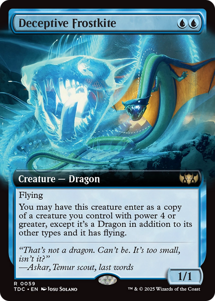 Image of Deceptive Frostkite (Extended Art) [Tarkir: Dragonstorm Commander]