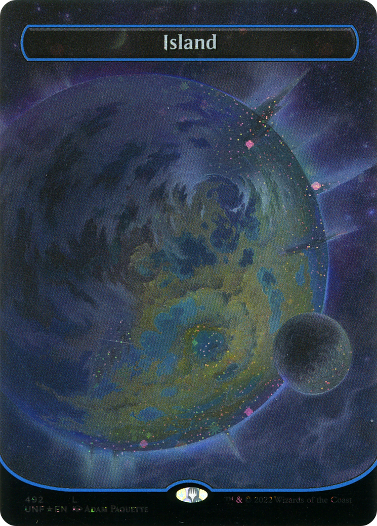 Image of Island (492) (Orbital Space-ic Land) (Galaxy Foil) [Unfinity]