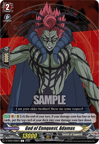 Image of God of Conquest, Adamas (D-TB02/068EN) [Record of Ragnarok]