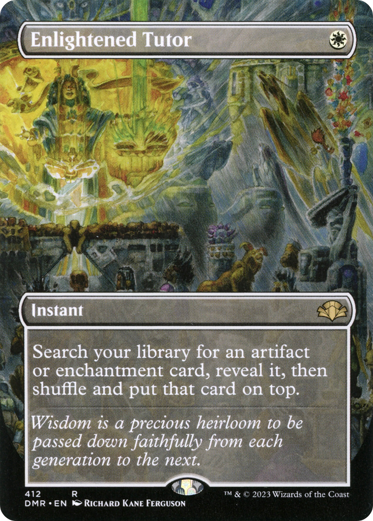 Image of Enlightened Tutor (Borderless Alternate Art) [Dominaria Remastered]