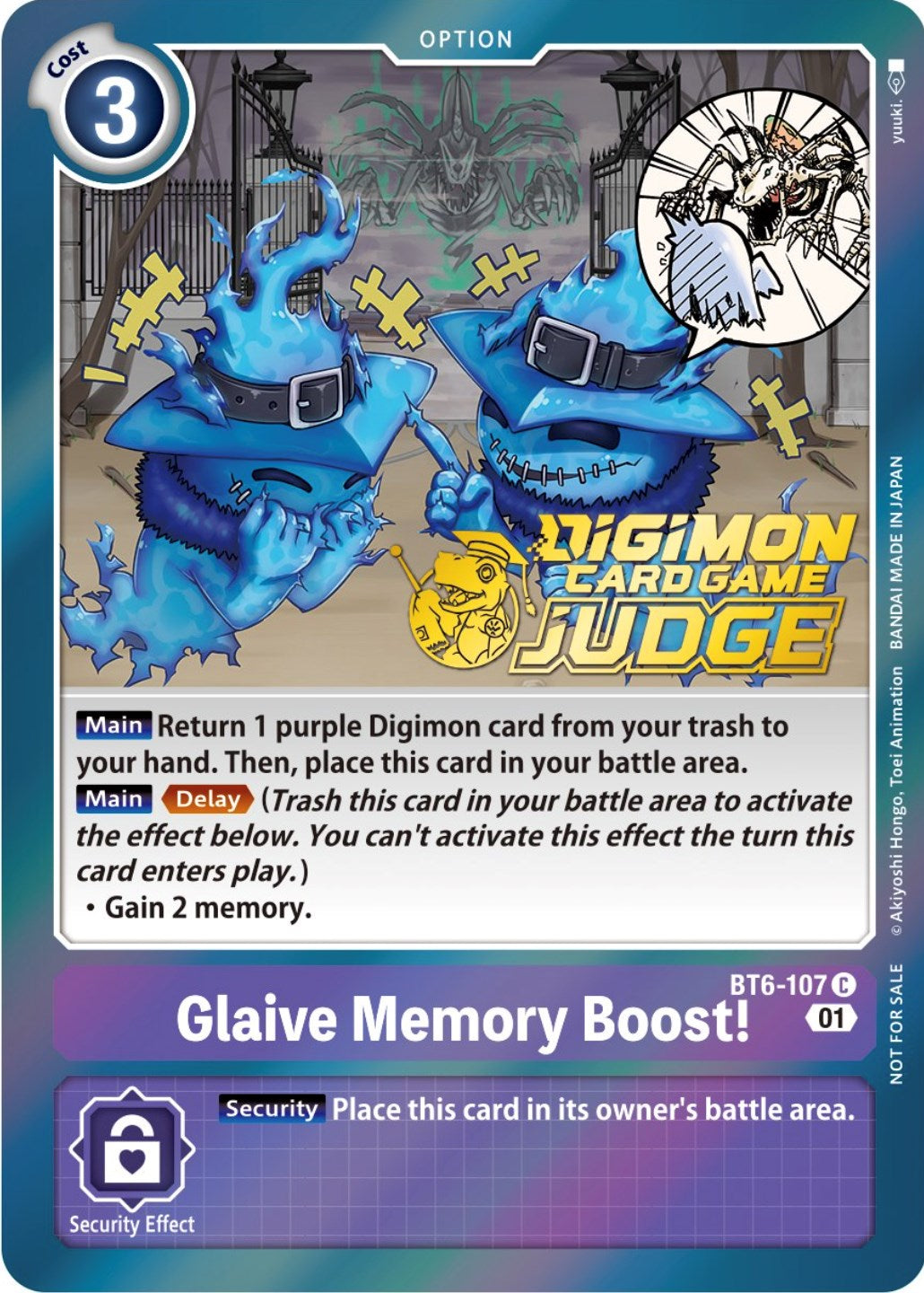 Image of Glaive Memory Boost! [BT6-107] (Judge Pack 3) [Double Diamond Promos]