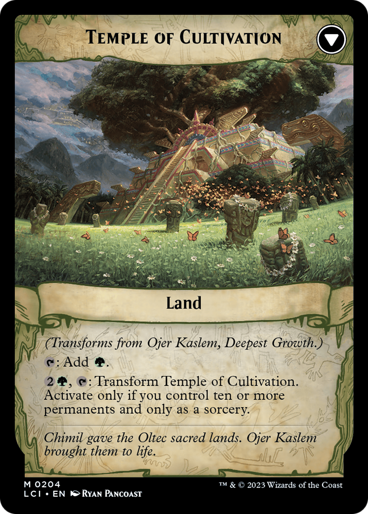 Image of Ojer Kaslem, Deepest Growth // Temple of Cultivation [The Lost Caverns of Ixalan Prerelease Cards]