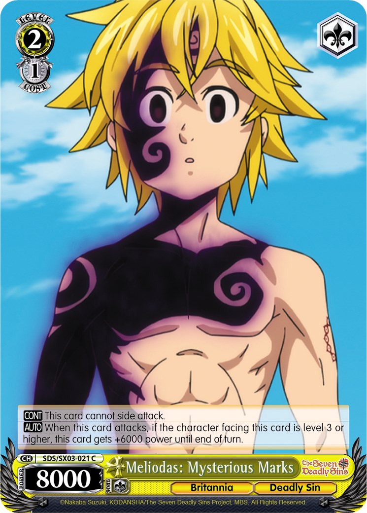 Image of Meliodas: Mysterious Marks (SDS/SX03-021 C) [The Seven Deadly Sins]
